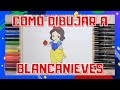 Dibuja y Colorea a Blancanieves y el Enanito Happy - Dibujos para Niños