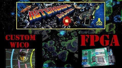 Asteroids Deluxe FPGA test and custom wico ball tops