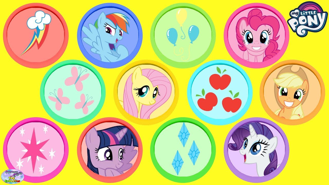 rainbow dash hair Learn Colors My Little Pony Mane 6 Play Doh Surprise Cans Surprise Egg and Toy Collector SETC