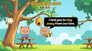 Golu in Trouble! Drone Bees Attack While Protecting the Hive 😱🍯| #BDL937 | Bubu Dudu Lublife