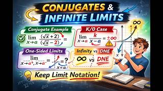 Conjugates & Infinite Limits | K/0 Case and One-Sided Limits