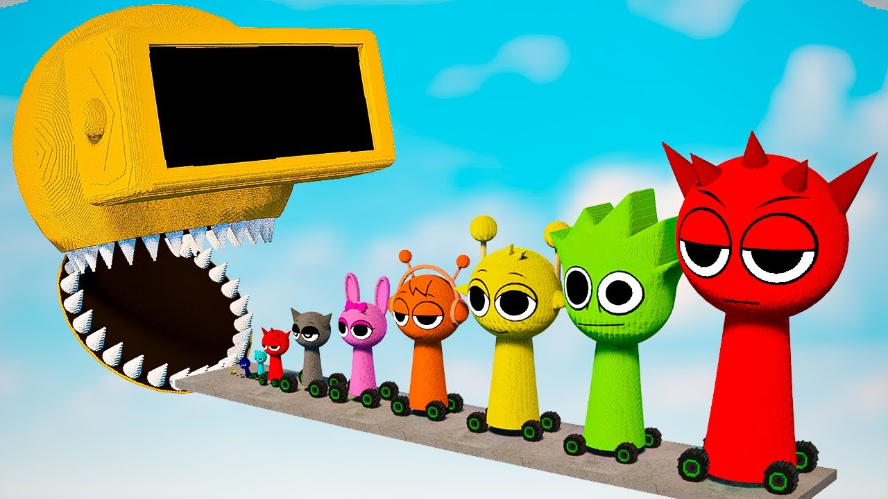 Big & Small INCREDIBOX Sprunki CARS Vs Giant GARNOLD | TEARDOWN