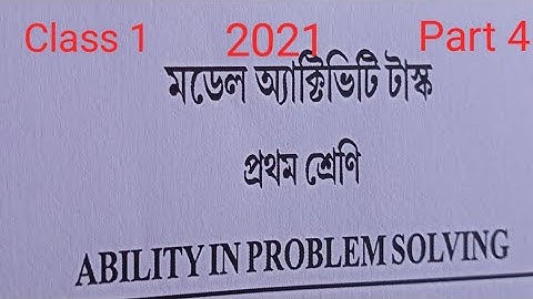 Model Activity Task for class 1 Ability in problem solving part 4