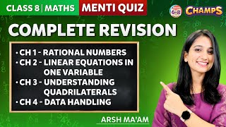 Complete Revision - Ch-1,2,3,4 - Menti Quiz | Grade 8 Maths | CHAMPS 2024 |