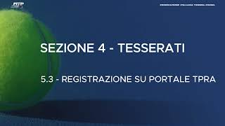 5.3 - REGISTRAZIONE SU PORTALE TPRA