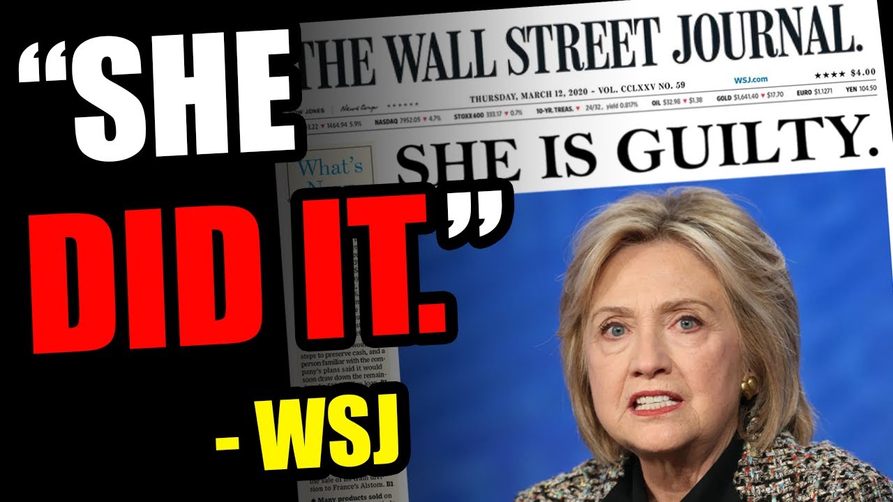 HUGE! The Wall Street Journal TURNS ON Clinton! Releases Article
