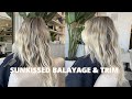 COME TO THE SALON WITH ME! First time since Quarantine, Sunkissed Balayage & Cut