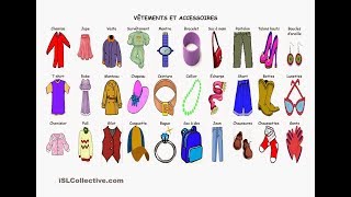 تعلم اللغة الفرنسية اسماء جميع الملابس باللغة الفرنسية مع النطق Vocabulaire / Les vêtements