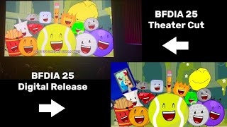 BFDIA 25 Theater Cut vs. Digital Release Comparison (BONUS + DELETED SCENE)