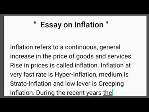 essay on inflation 200 words