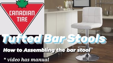 Bar stool assembly manual/For Living Tufted Bar Stool Set, Black, 2-pc