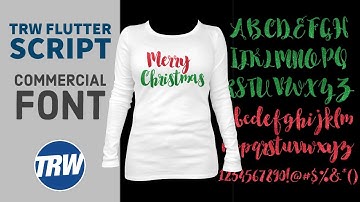 TRW Flutter Script Font for All Design Software