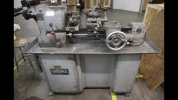 Hardinge HC Chucker Lathe, Compound Production Cross Slide, 8 Station Turret