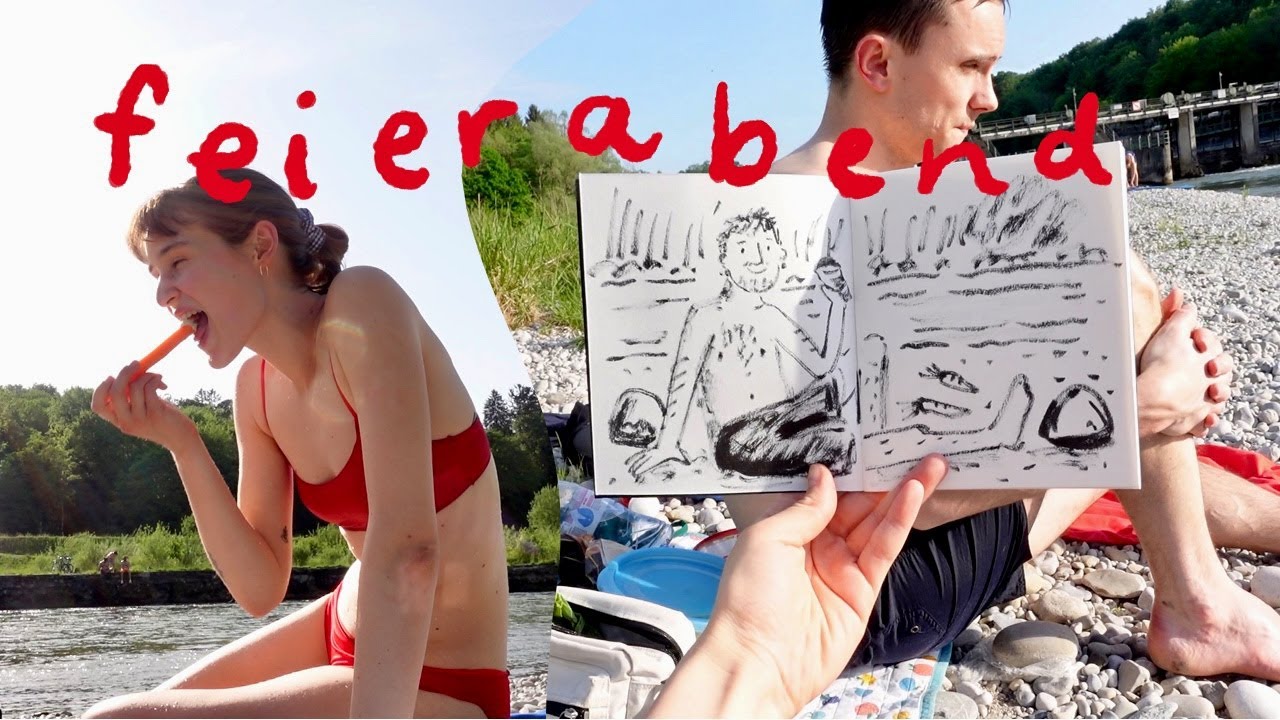 Summer in Munich! Sketchbook action, wet dogs, carrot picnic and german nudists