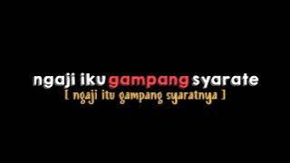 Mentahan CCP || Lirik Lagu || Iseh Cilik Diwulang Ngaji