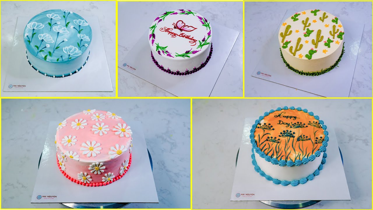 5 DECORATION CAKE NONE USE TIPS | Năm Mẫu Bánh Trang Trí Đẹp Không Cần Dùng Đui