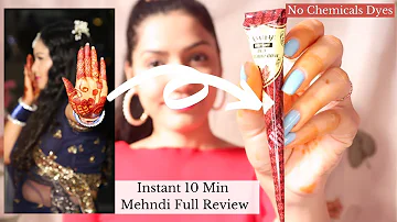 Instant Henna Amina  Tatto Red Outline Mehndi Full Review / Demo ||No Chemicals Dyes ||Hindi