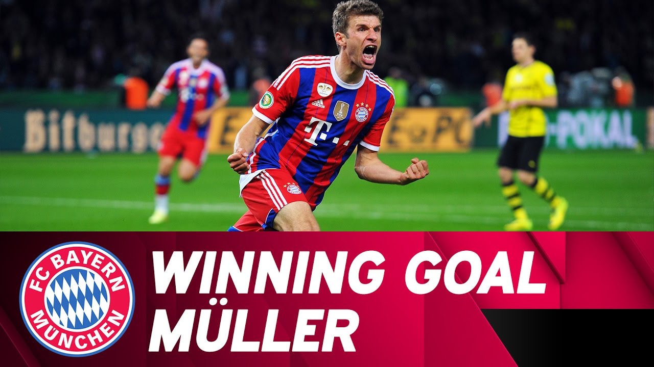 123rd Minute Muller Decides Dfb Cup Final Against Bvb 2013 14 Dfb Cup Youtube