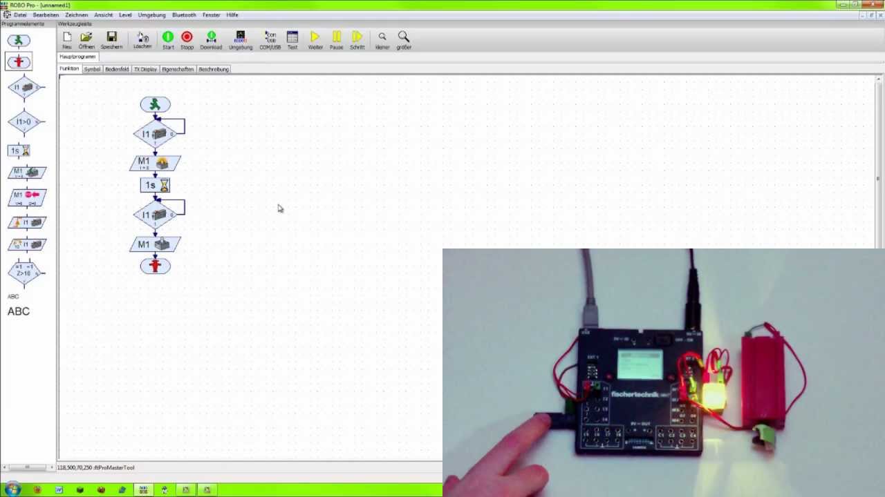 Microcontroller Robopro RoboPro #1 Aller Anfang ist nicht immer schwer - YouTube