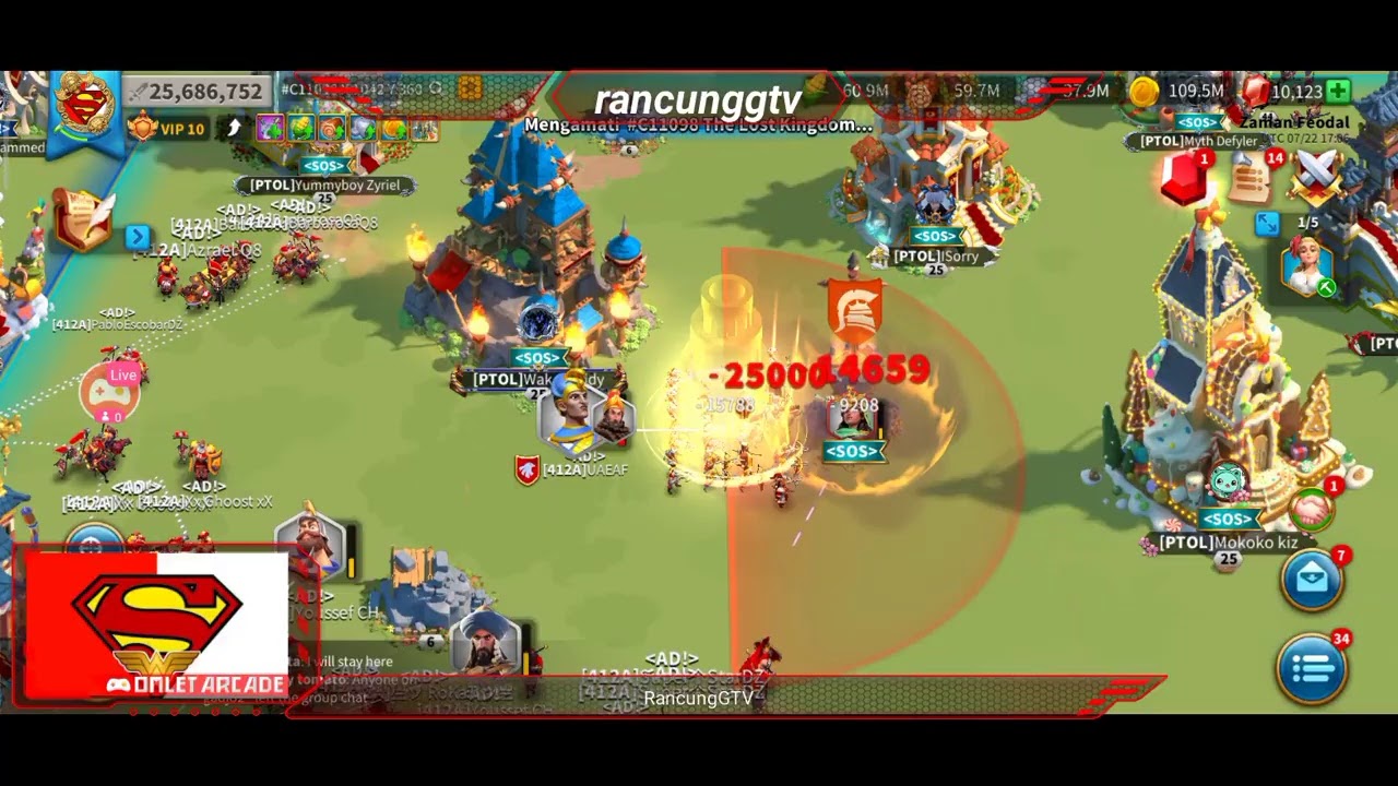 🔴KvK neraka 1664 1708 1412 Rise Of Kingdoms