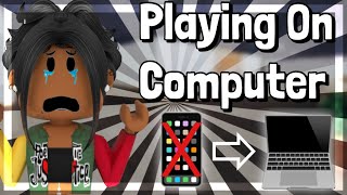 Playing MM2 on COMPUTER As a MOBILE Player !! 😱❤️