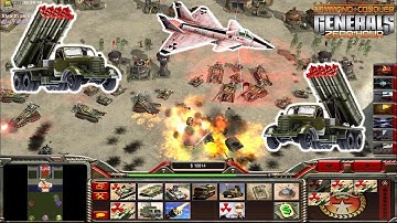 "China Nuke Rocket Truck + Nuke Mig" China Nuke 1 vs 5 Tank Brutal | C&C Generals Zero Hour Mod
