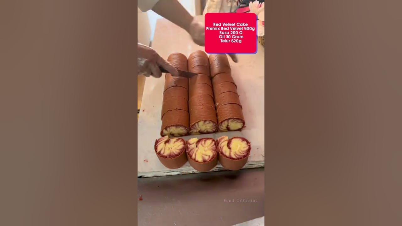 Resep Bolu Gulung Red Velvet #shorts #food #cooking #cake