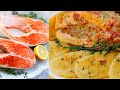 STEAMED SALMON IN TOMATO COCONUT SAUCE | CORNMEAL & FLOUR DUMPLING