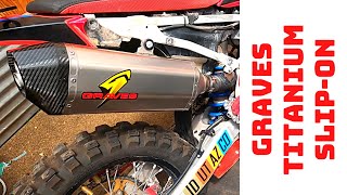 Graves Motorsports Titanium SlipOn Muffler for the CRF450RL Exhaust