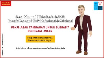 Program Linear (Part 8.2) Cara Bikin Garis Selidik Secara Manual - no sounds, only visuals
