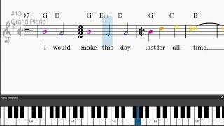 If I Had Words by John Hodge - Easy piano tutorials with leadsheet and chords