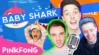 DanTDM, Ali-A, & LazarBeam Sings Baby Shark by Pinkfong