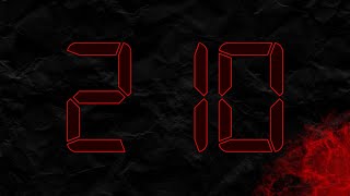 Countdown from 210 to 0 in RED
