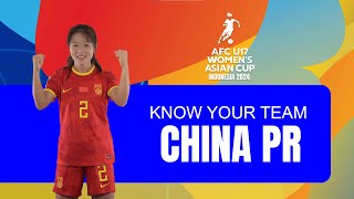 #U17WAC | Know Your Team : China PR