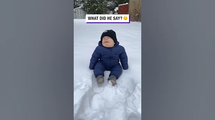 Baby Babbling In The Snow ❄️🤣