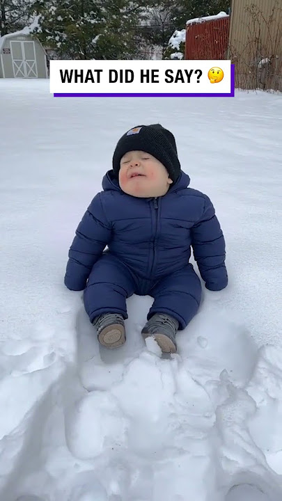 Baby Babbling In The Snow ❄️🤣