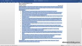 Part-1 Fix an average SDET Resume to get Shortlisted (Quick Walkthru)