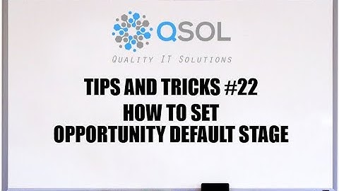 Salesforce: How To Set Custom Opportunity Default Stage - DEFAULT Stage Trick!