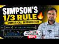 Simpson’s 1/3 Rule 🔥 | Numerical Integration Unit 2 Lec 3 | Mathematics 3 (M3) RGPV BTech 4th Sem