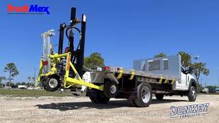 Donkey Forklifts at TruckMax  Mounting and de mounting soil pallets.