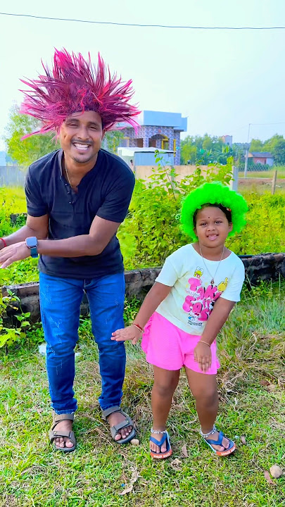 Misti and Papa Pick Fake Hair….but the ending was too funny 😆🤣😂🤗 #shorts #viral #shortvideos