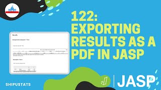 122: Exporting results as a PDF in JASP