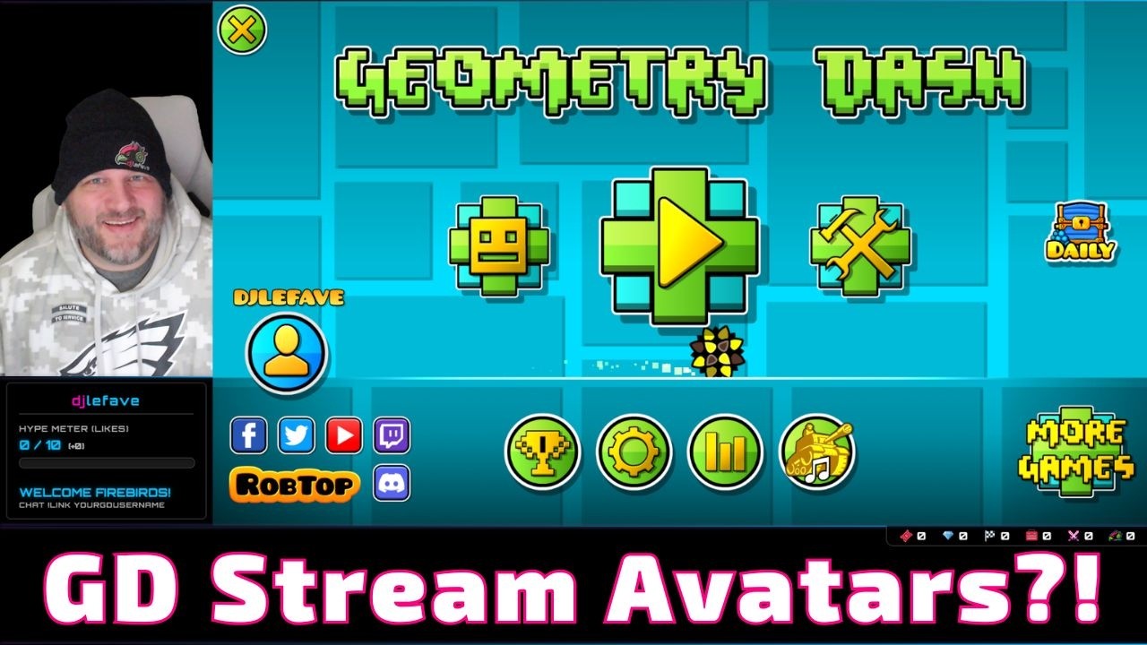 CUSTOM GEOMETRY DASH STREAM AVATARS!!!