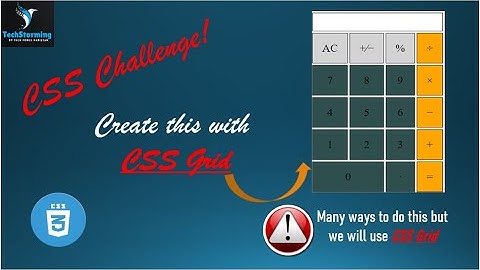 Build A Calculator Using CSS Grid (An Awesome Mini Project) | TechStorming #youtube #css #grid