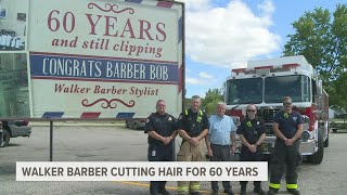 Walker community gathers to celebrate beloved barber's 60th anniversary