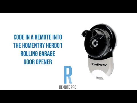 How to code/program In a Remote Into The HomEntry HERDO1 Rolling Garage Door Opener