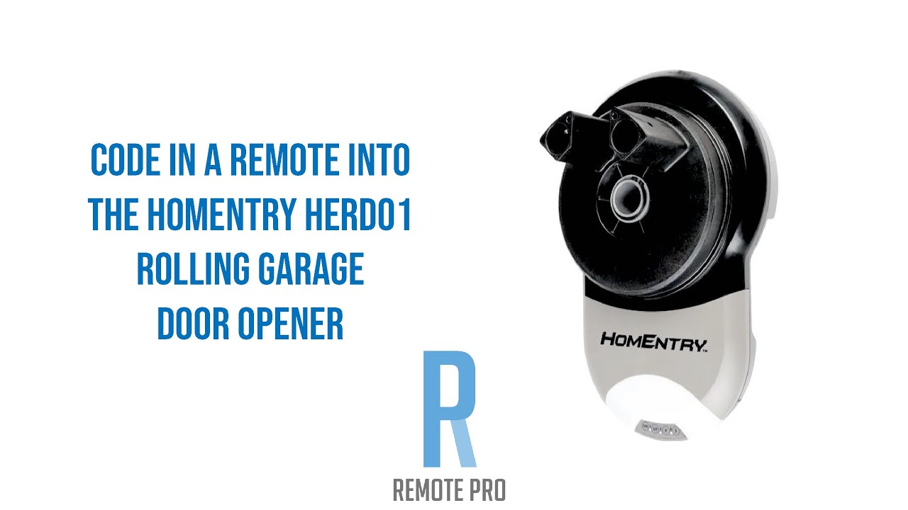 How to code/program In a Remote Into The HomEntry HERDO1 Rolling Garage