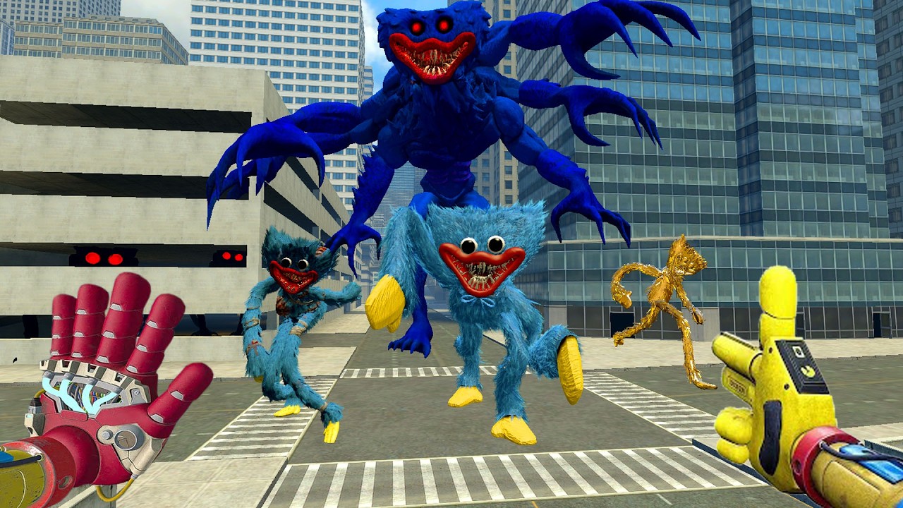 SURVIVE FROM THE TERRIFYING HUGGY WUGGY FROM POPPY PLAYTIME AND MONSTER LURKING IN THE SHADOWS. GMOD