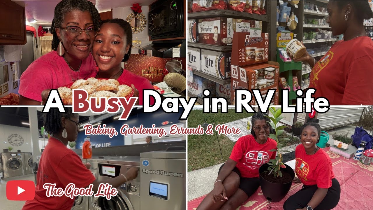 RV Life: Spend the Day with Us | Baking Apple Cookies, Planting a Guava Trea, and Running Errands