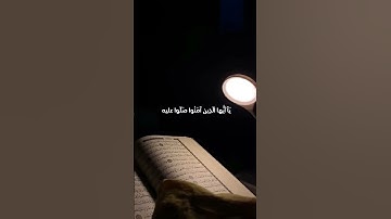 إن الله وملائكته يصلون على النبي ﴾ #سورة_الأحزاب